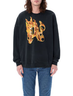 Black Burning Monogram Sweatshirt 1