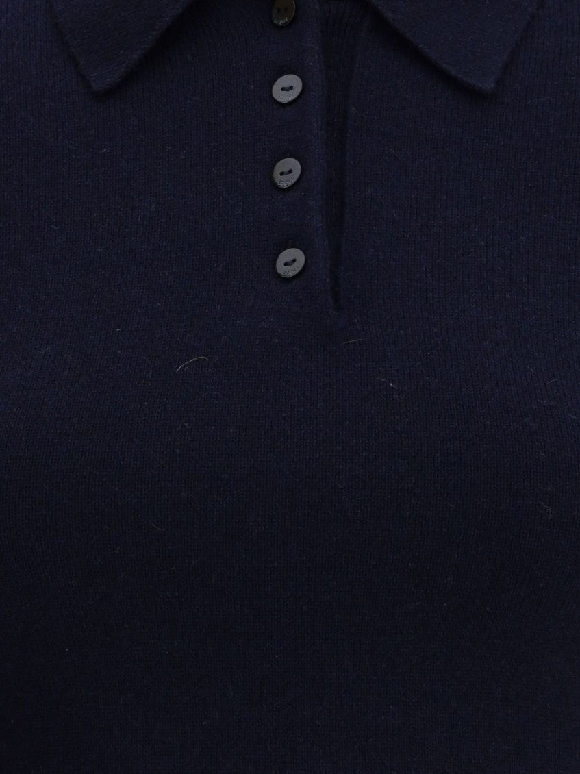 Navy Blue Contrasting Tie Polo T-shirt 4