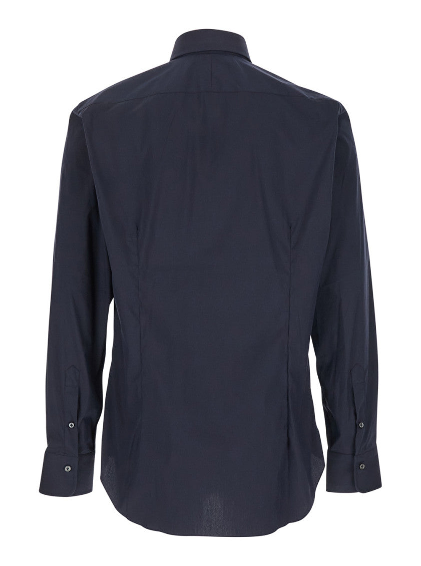 Navy Blue Solid Shirts 2