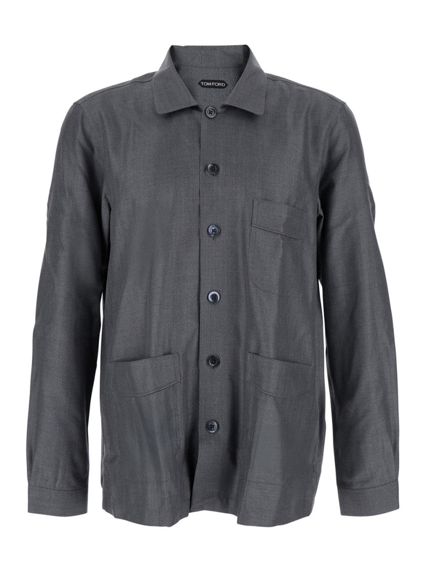 Charcoal Grey Solid Shirts 1