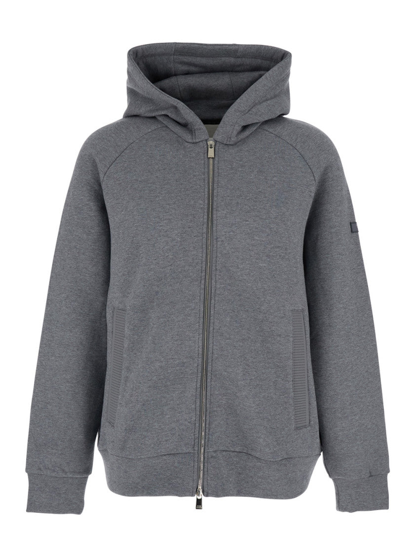 Grey Logo Hood Sweatshirts 1