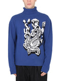 Blue Turtle Neck Sweaters 1