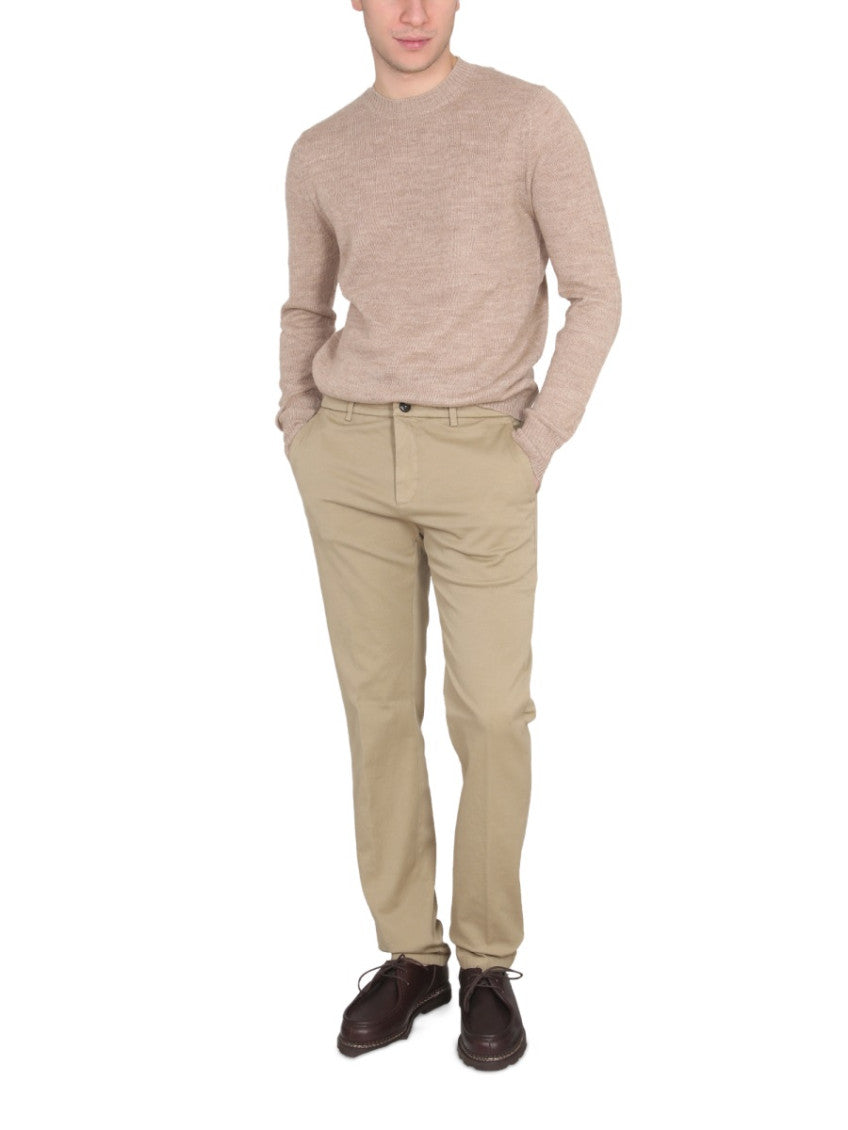 Beige Crew Neck Sweaters 2