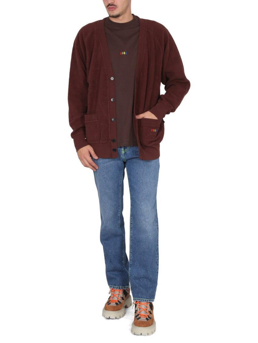 Brown V Neck Cardigans 2