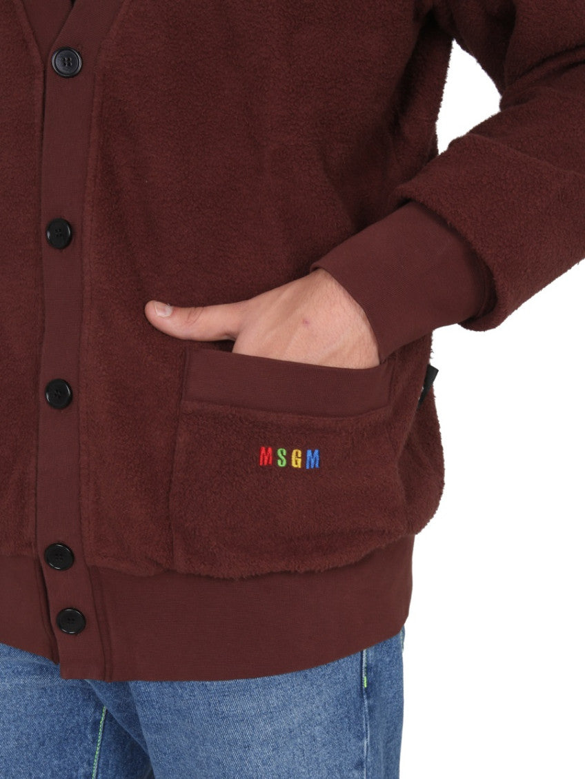 Brown V Neck Cardigans 4