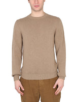 Brown Crew Neck Sweaters 1