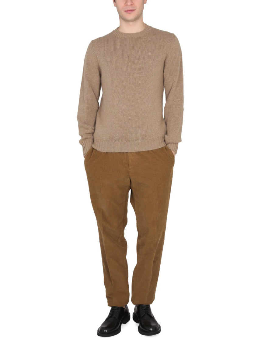 Brown Crew Neck Sweaters 2