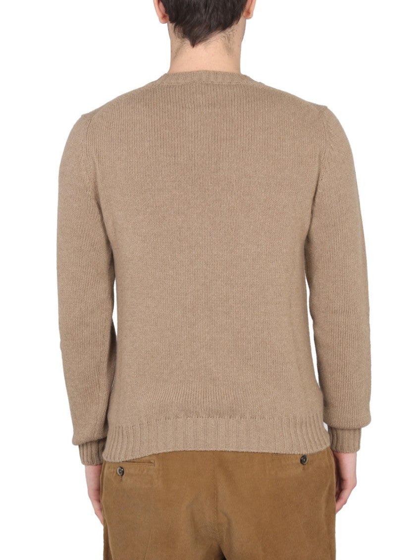 Brown Crew Neck Sweaters 3