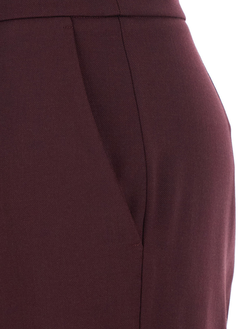 Purple Straight Flat Front Pants 3