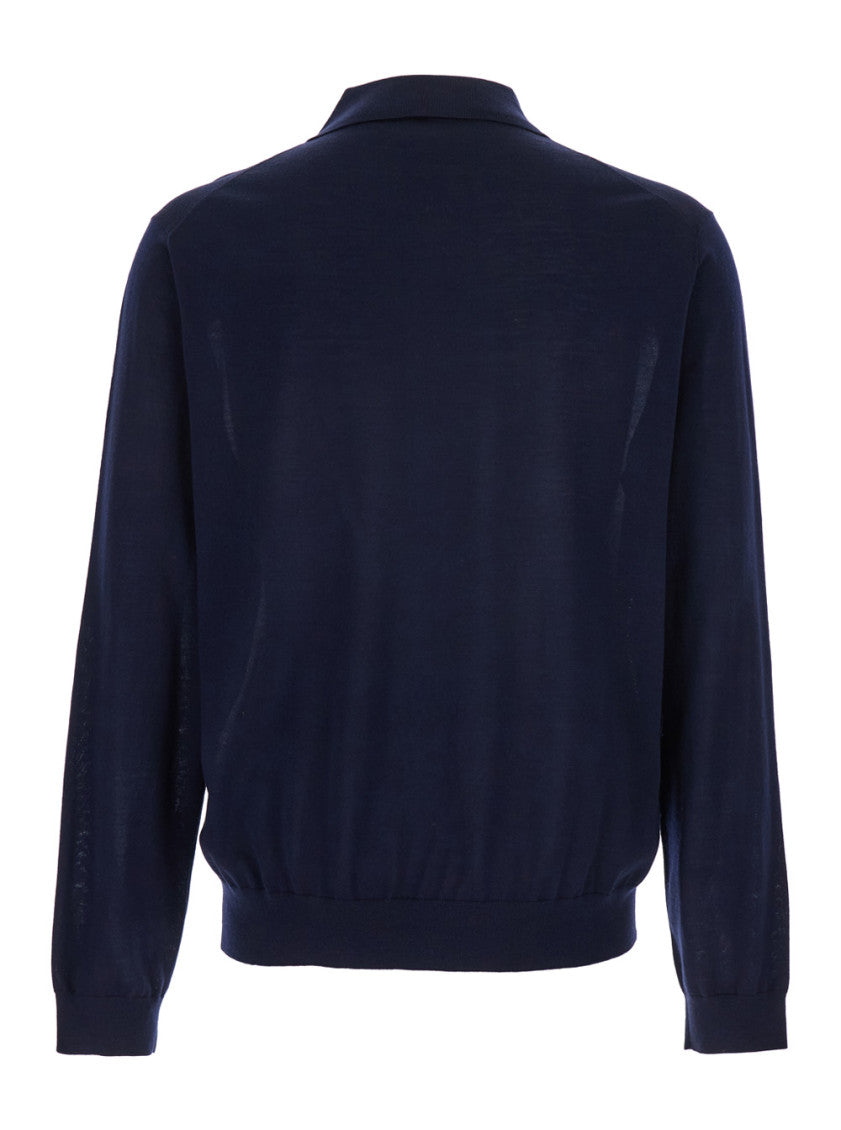 Navy Blue Solid Polos 2