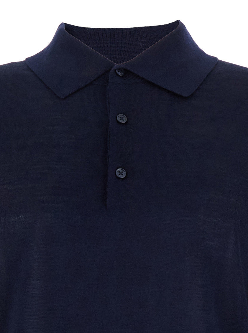 Navy Blue Solid Polos 3