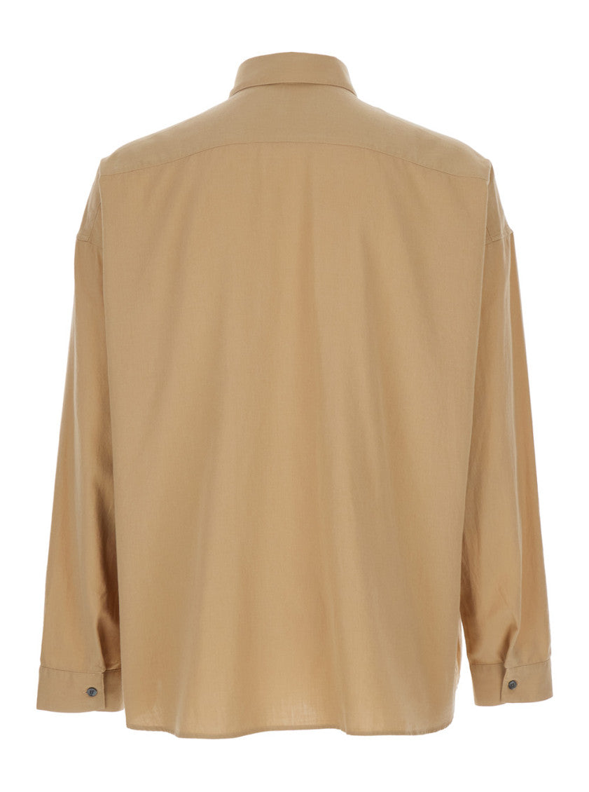 Beige Relaxed Solid Shirts 2