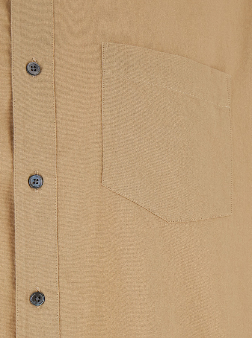 Beige Relaxed Solid Shirts 3
