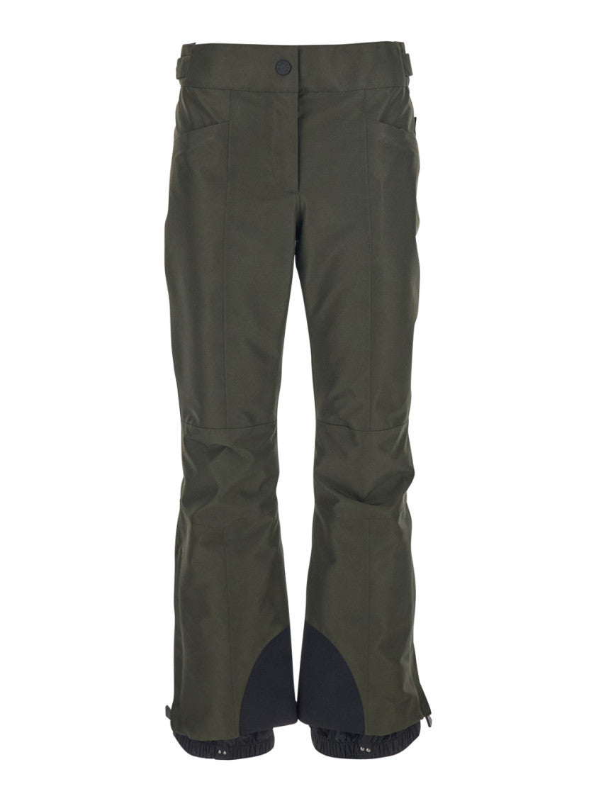Green Slim Flat Front Pants 1