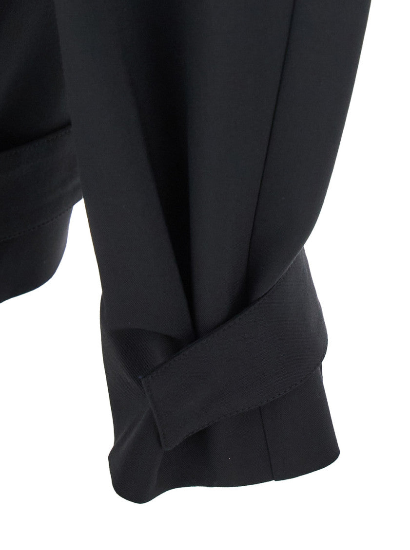 Black Regular Pleated Pants 4