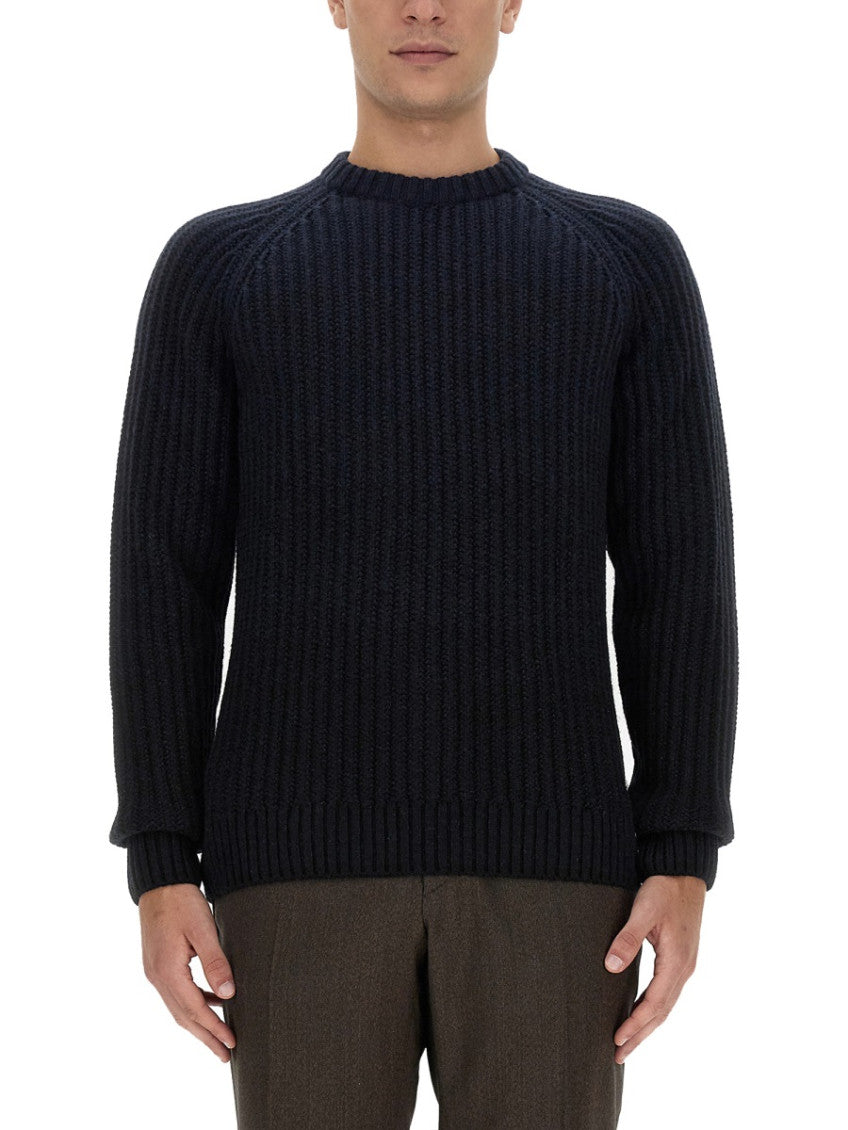 Dark Blue Knitted Sweaters 1