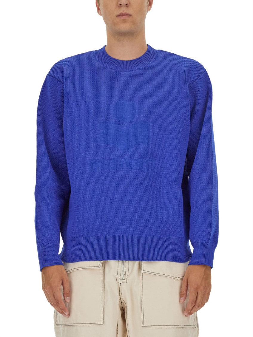 Blue Crew Neck Sweaters 1