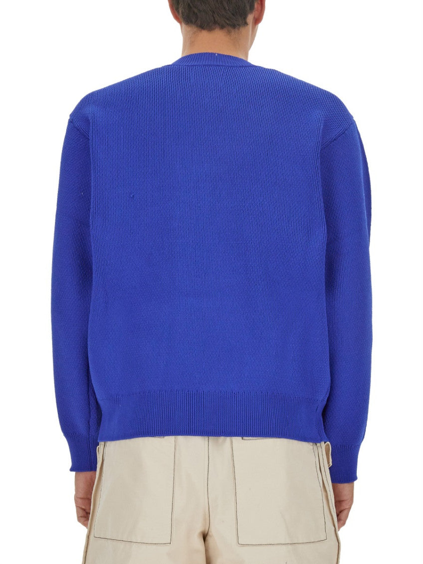 Blue Crew Neck Sweaters 3