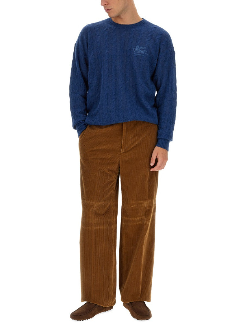 Blue Crew Neck Sweaters 2