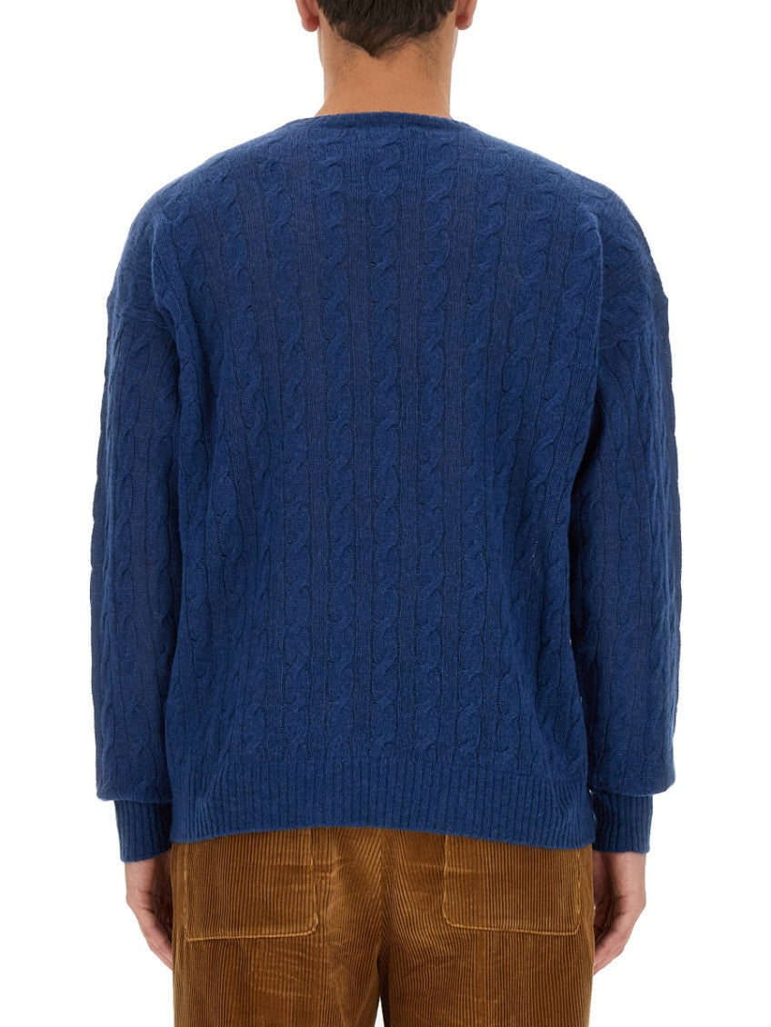 Blue Crew Neck Sweaters 3