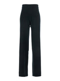 Black Straight Elasticated Pants 1