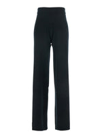 Black Straight Elasticated Pants 1