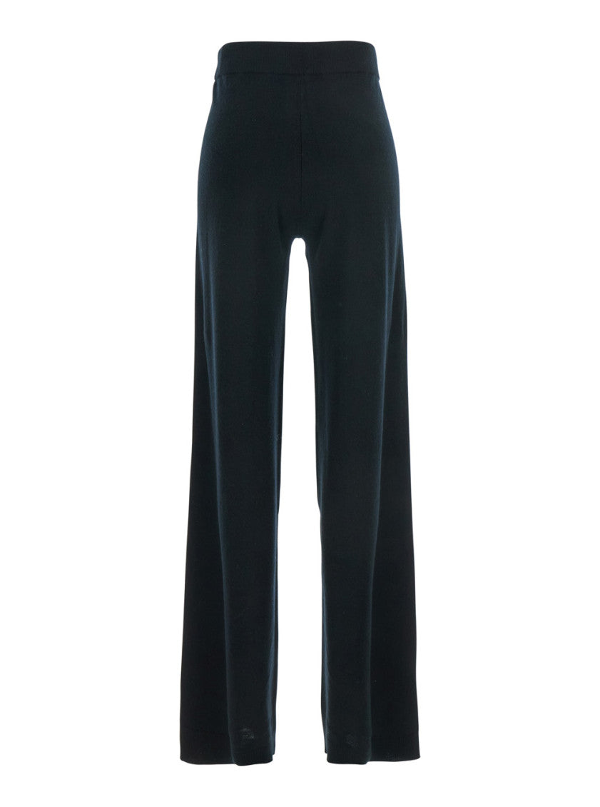 Black Straight Elasticated Pants 2