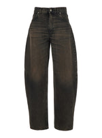 Brown Relaxed High Rise Jeans 1