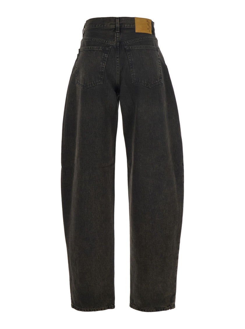 Brown Relaxed High Rise Jeans 2