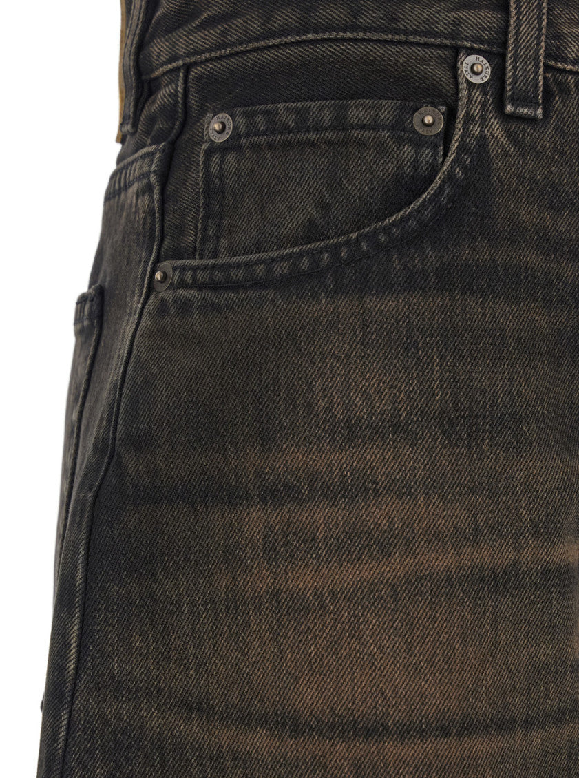 Brown Relaxed High Rise Jeans 3