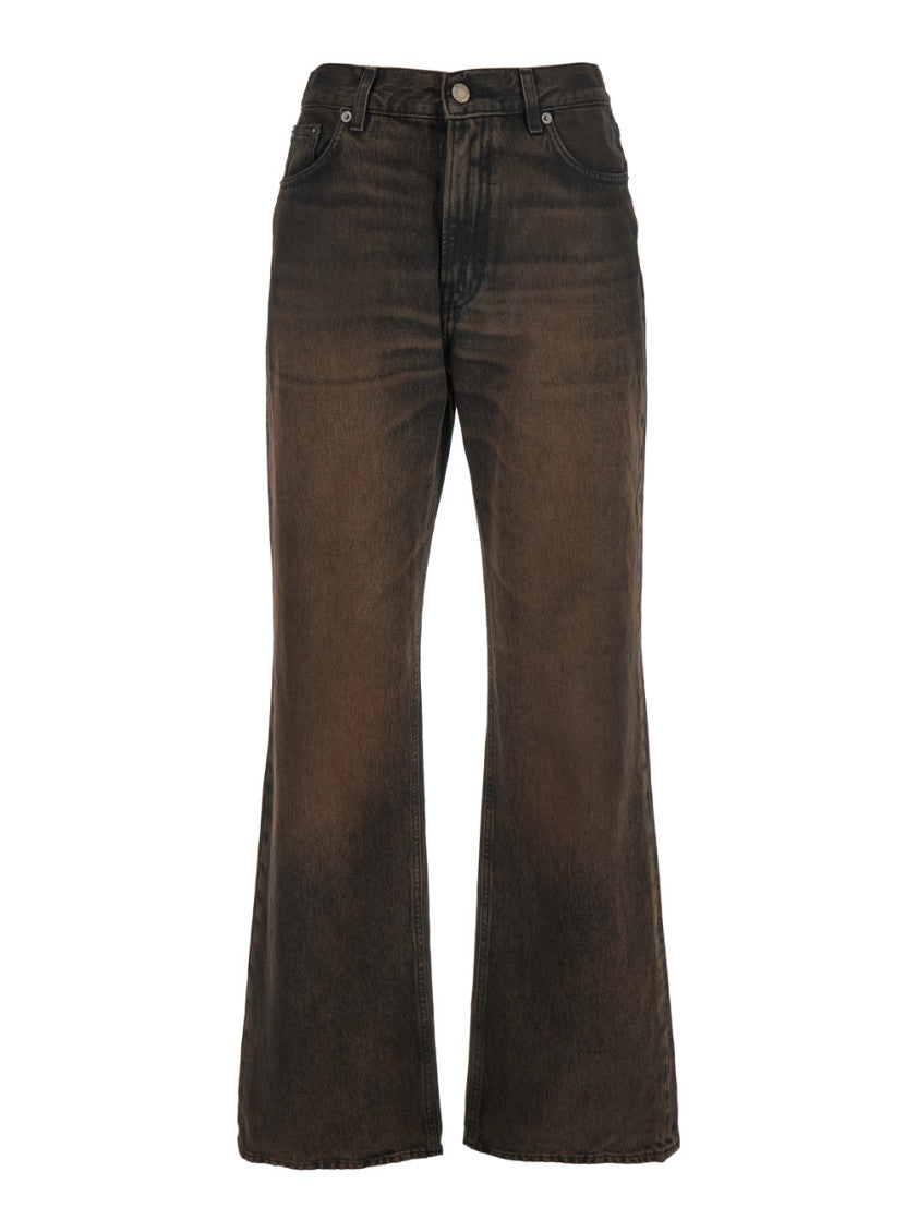 Brown Regular High Rise Jeans 1