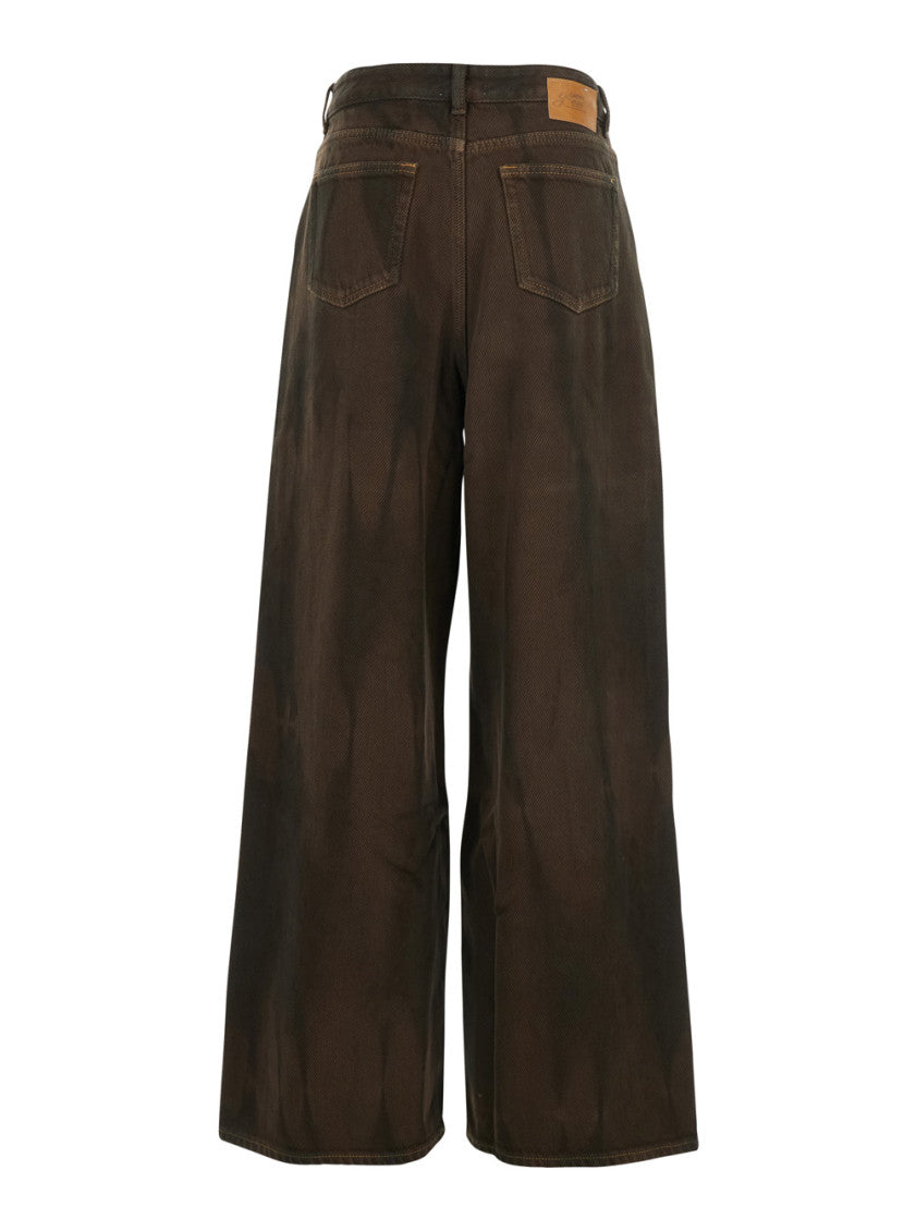 Brown Loose High Rise Jeans 2