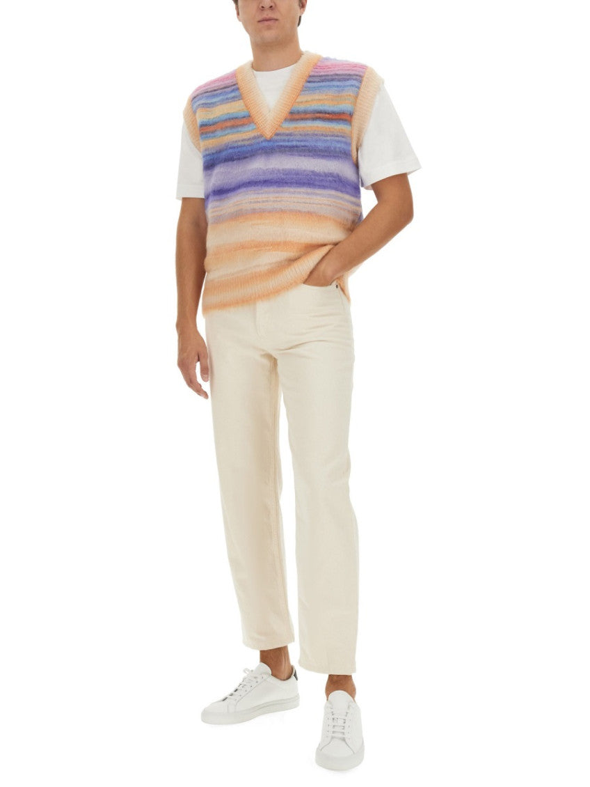 Multicolor V Neck Sweaters 2