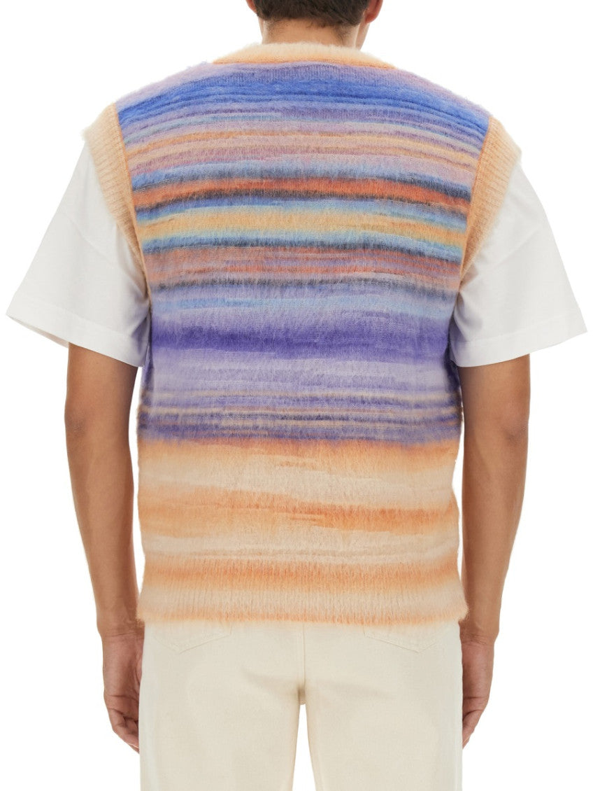 Multicolor V Neck Sweaters 3
