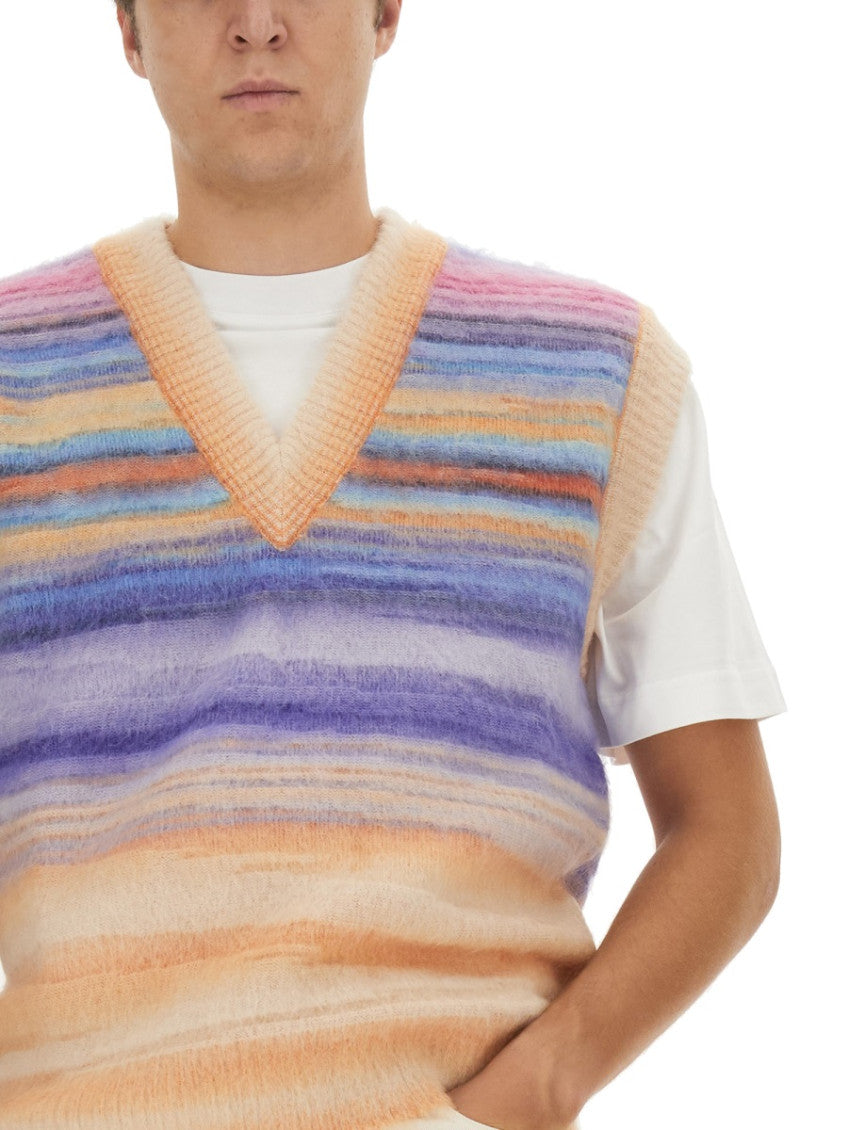 Multicolor V Neck Sweaters 4