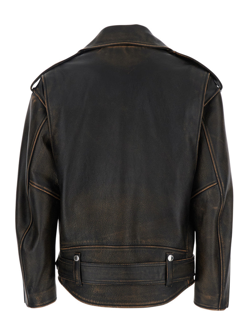 Brown Solid Notched Lapel Jacket 2
