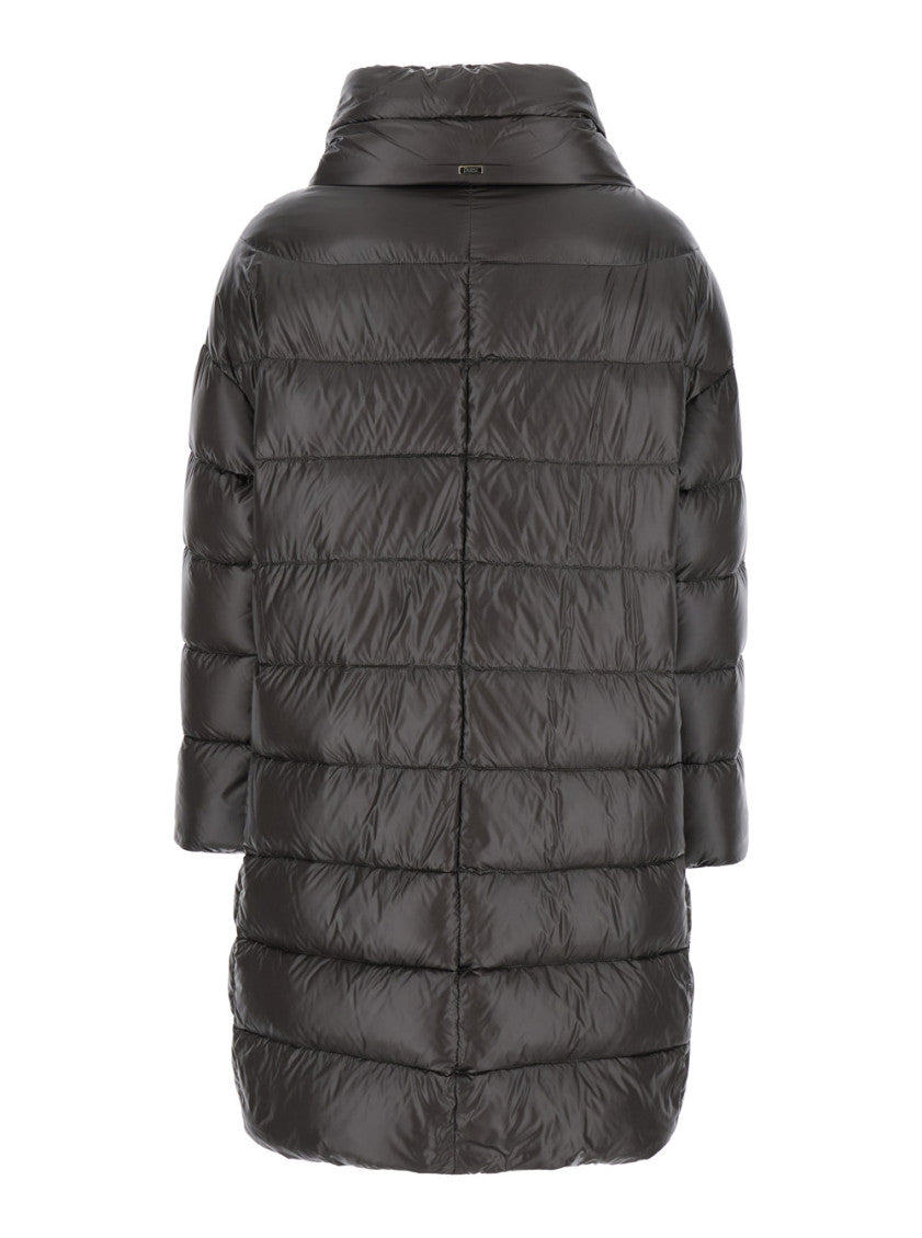 Grey Quilted Mock Collar Jacket 2
