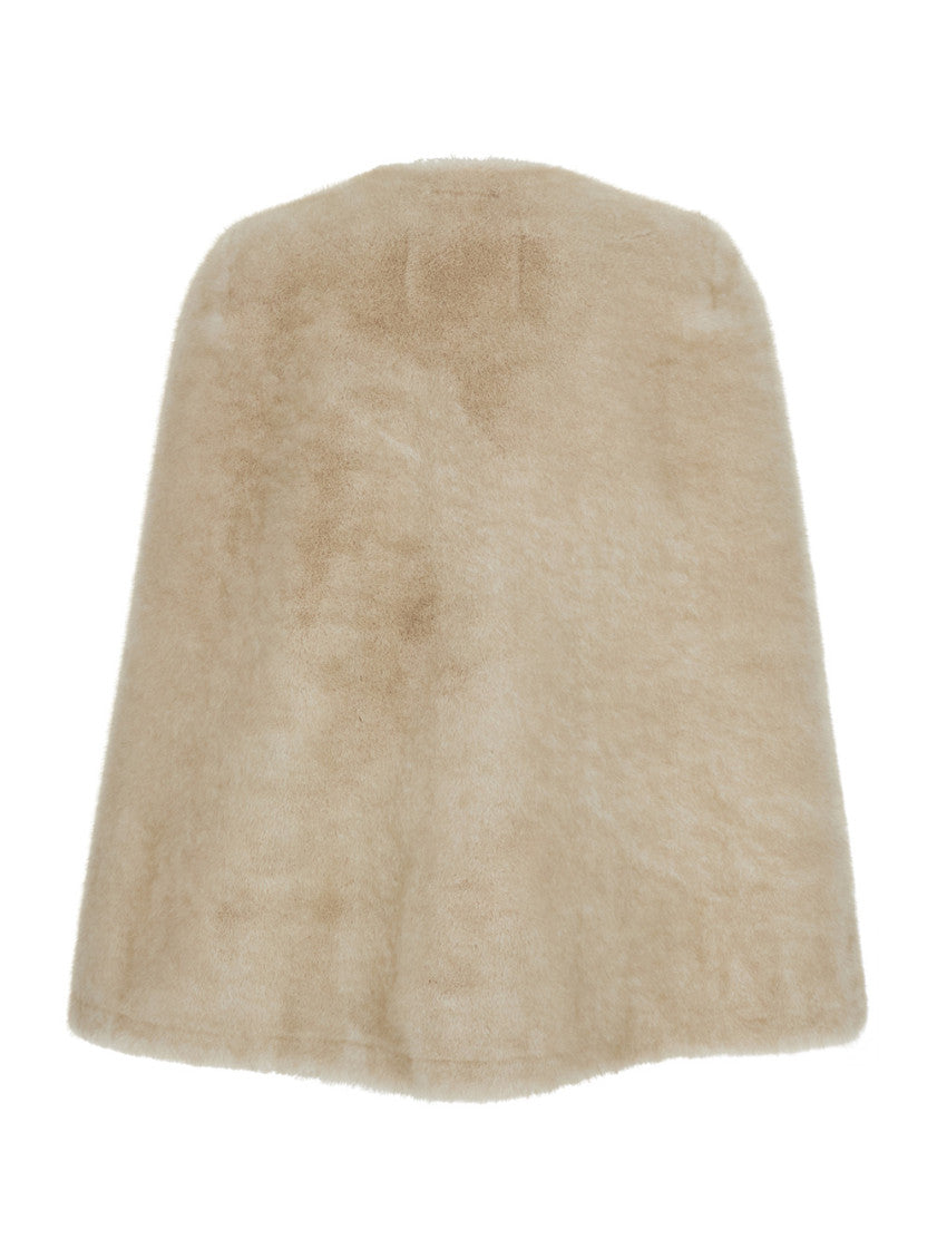 Beige Round Neck Jacket 2