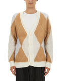 Beige V Neck Cardigans 1