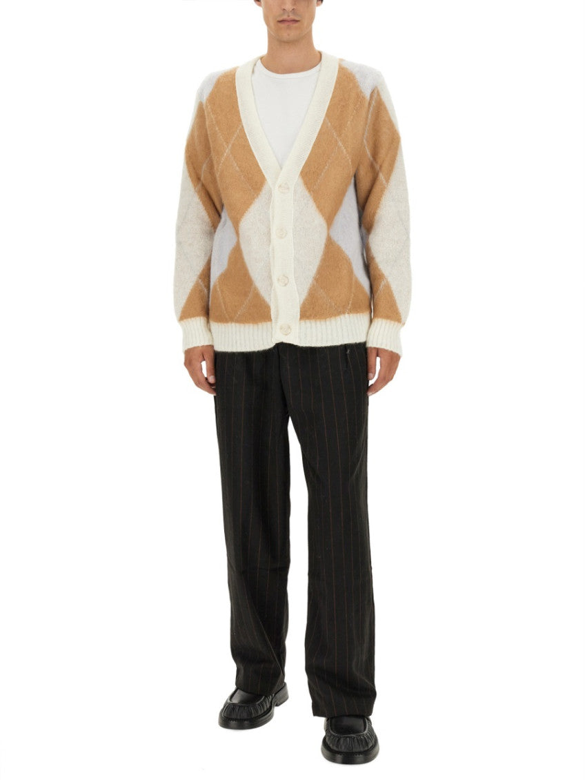 Beige V Neck Cardigans 2