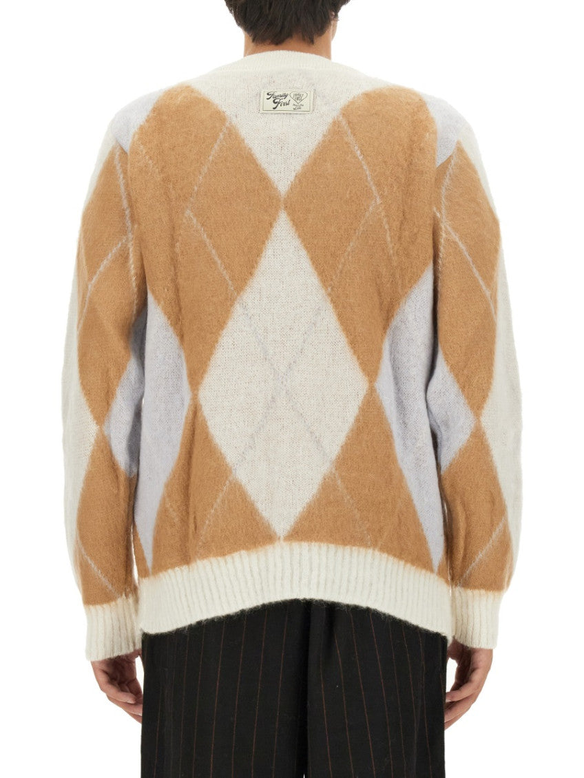 Beige V Neck Cardigans 3