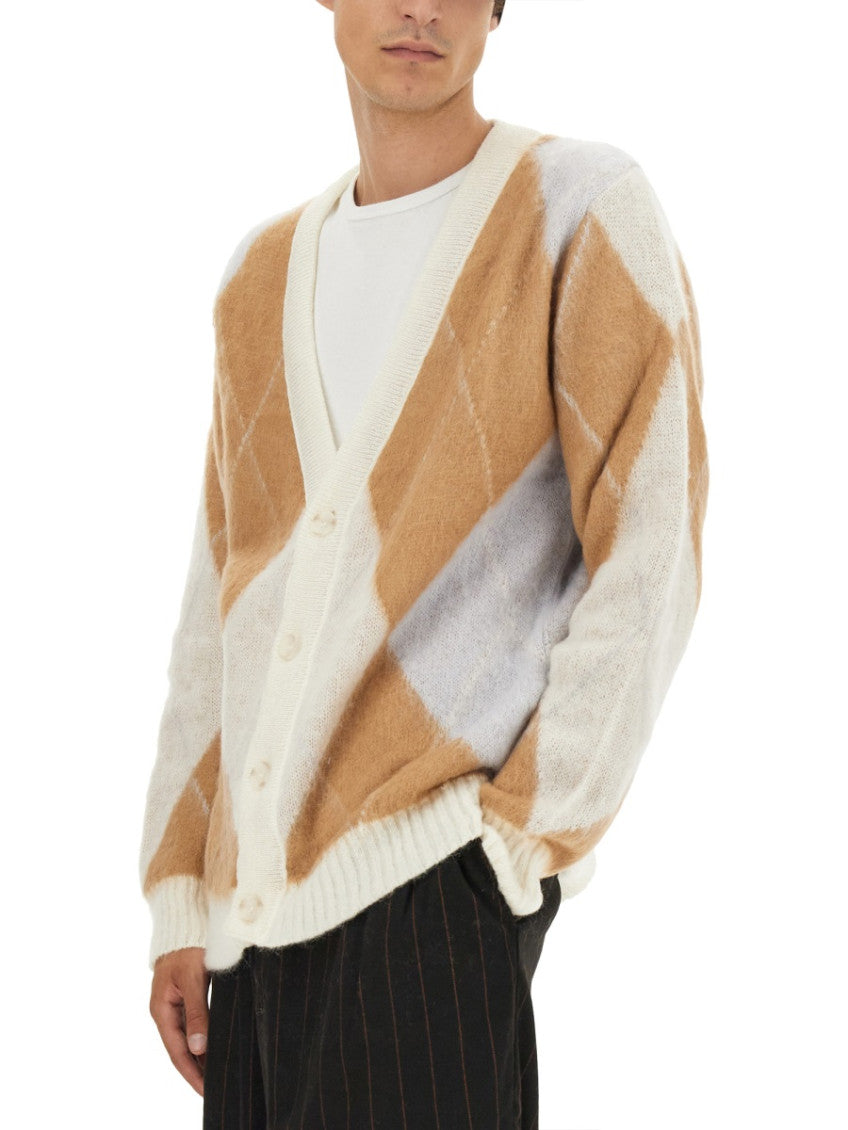 Beige V Neck Cardigans 4