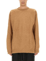 Beige Crew Neck Sweaters 1
