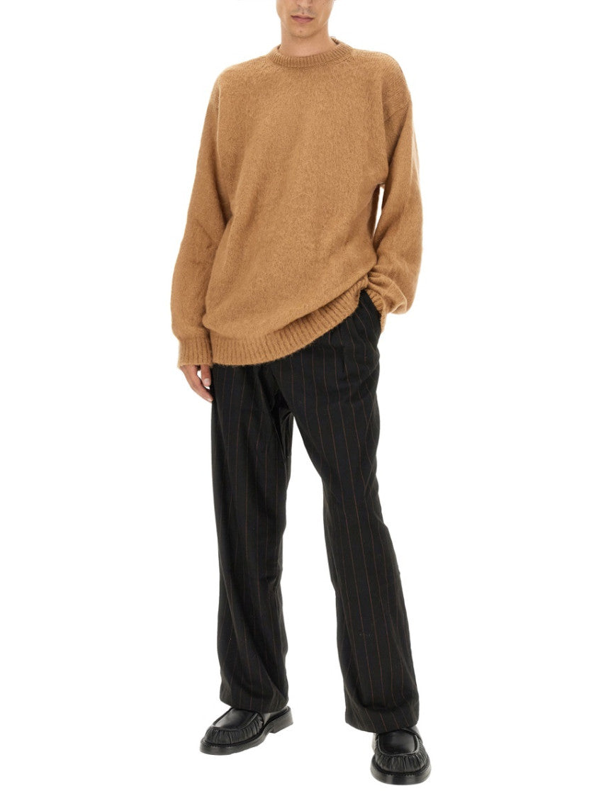 Beige Crew Neck Sweaters 2