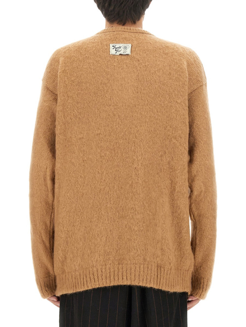 Beige Crew Neck Sweaters 3