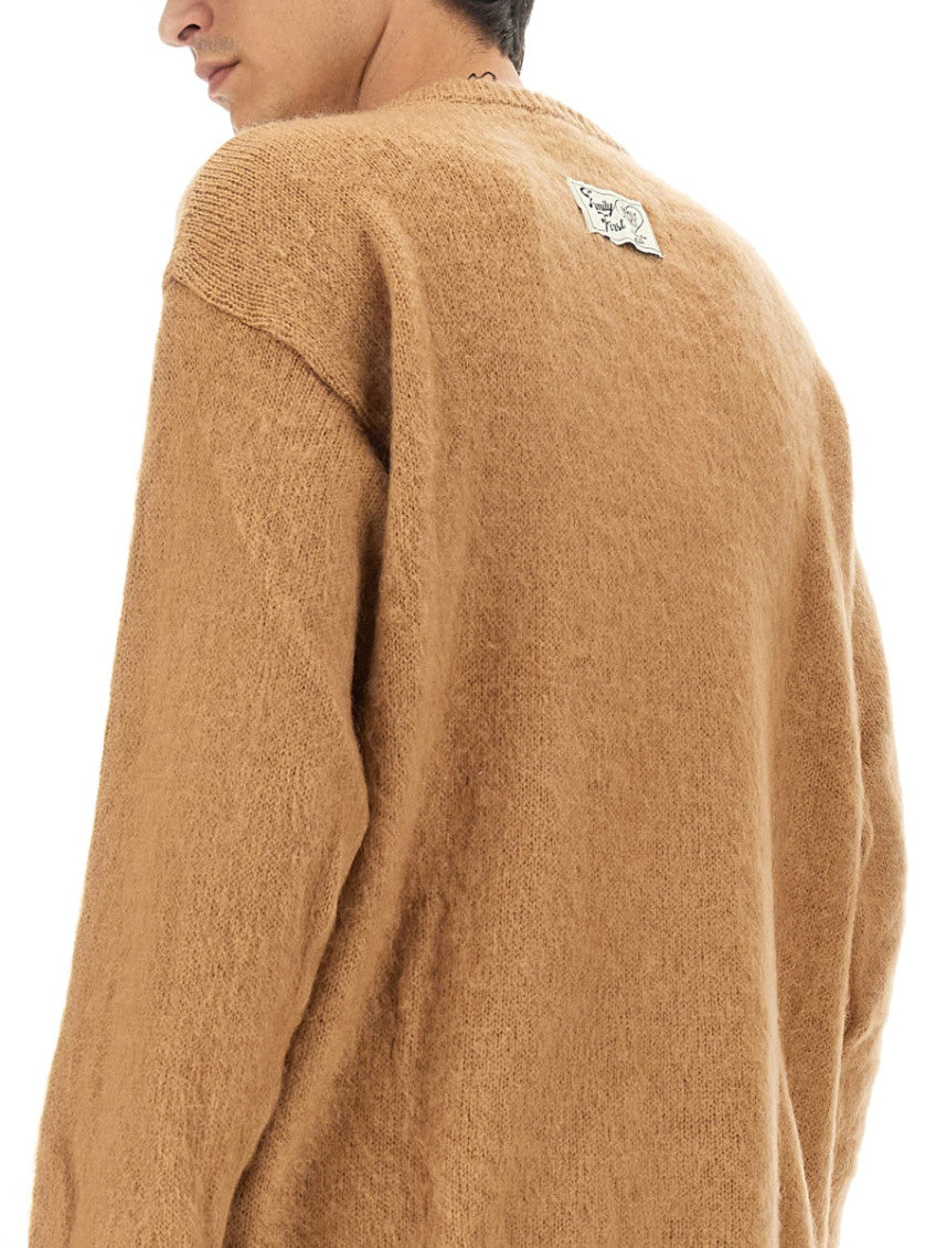 Beige Crew Neck Sweaters 4