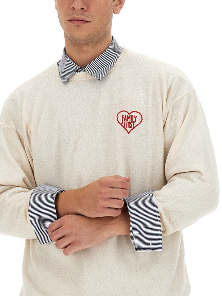 White Crew Neck Sweaters 4