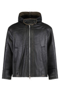 Black Solid Hood Jacket 1