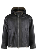 Black Solid Hood Jacket 1