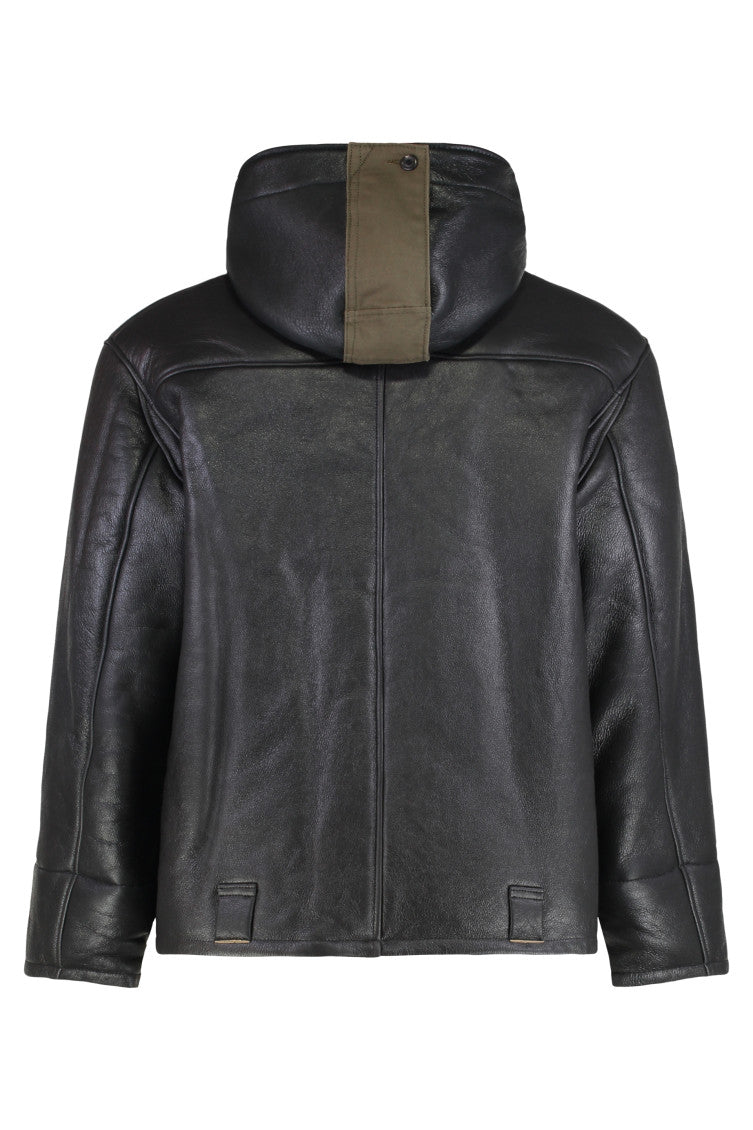 Black Solid Hood Jacket 2